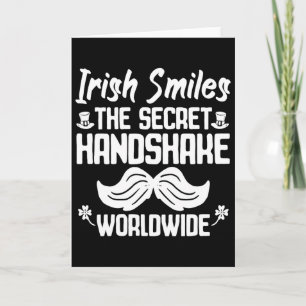 Cartão Sorriso Irlandês Aperto de Mão Secreto Mundial St 