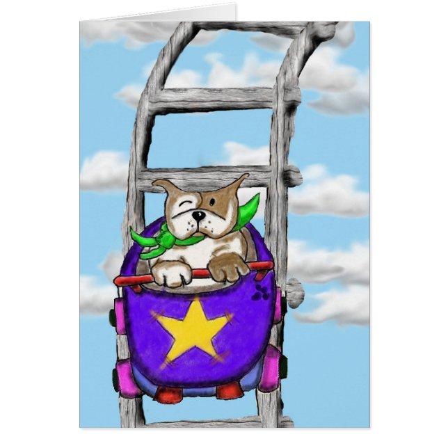 Cartão SORRISOS de STAFFIE - a vida é um roller coaster (Frente)