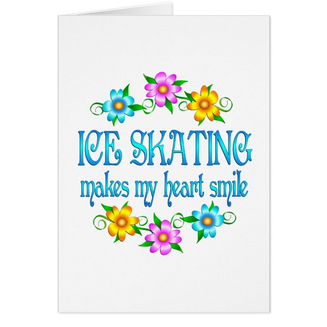 Cartão Sorrisos do patinagem no gelo (Frente)