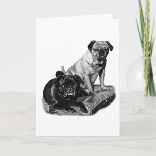 Cartão Sorrisos Sombreados, Desejos Pug