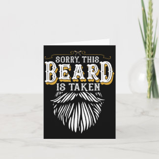 Cartão Sorry This Beard is Taken Country Retro Valentines