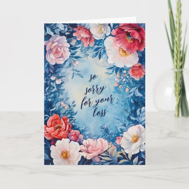 Cartão SORTE DE Quadro Floral PARA PERDER CONdolências PE (Frente)