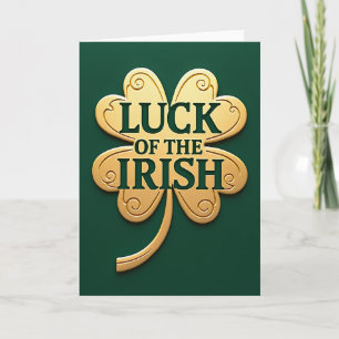 Cartão Sorte Irlandesa Shamrock