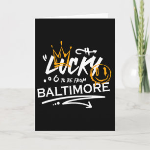 Cartão Sortudo de Baltimore Dia de São Patrício Trevo Irl
