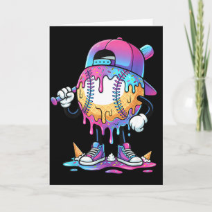 Cartão Sorvete de beisebol Memes de gotejamento Meninos d