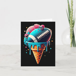 Cartão Sorvete de Futebol Cone de Aquarela Com Molho e Pu