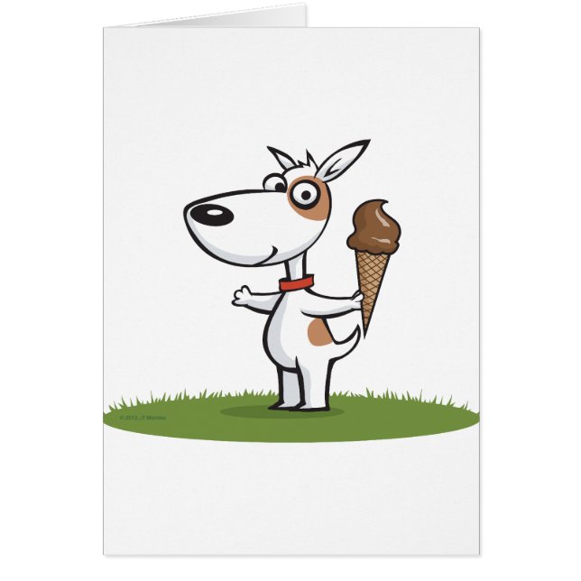Cartão Sorvete do cão (Frente)