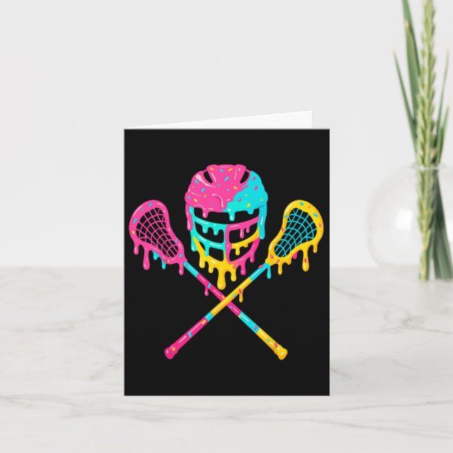 Cartão Sorvete do capacete Lacrosse Drip Lax (Frente)