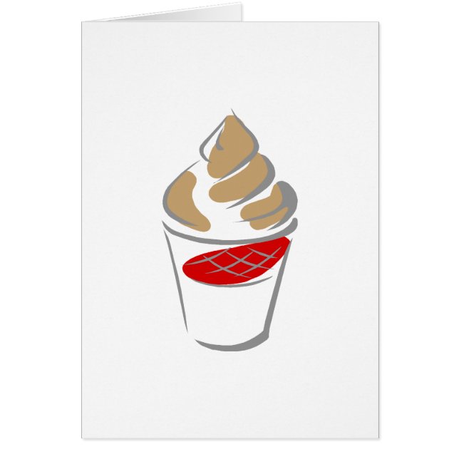 Cartão Sorvete do chocolate (Frente)