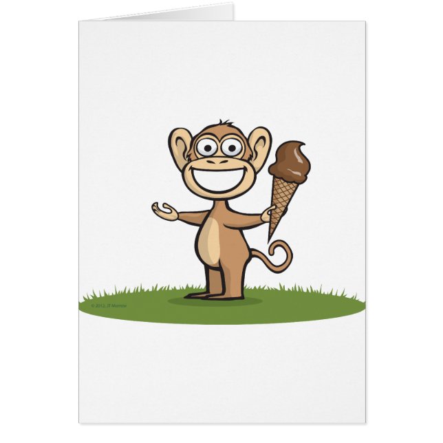 Cartão Sorvete do macaco (Frente)