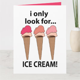 Cartão Sorvete Eu Só Procuro Por Sorvete