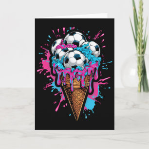 Cartão Sorvete Infantil Futebol Arte Aquarela Esporte