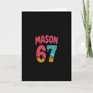 Cartão Sorvete Mason 67 Meme Engraçado Seis Sete (no Ck) 