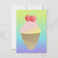 Sorvete Ombre com Cobertura de Duas Cerejas