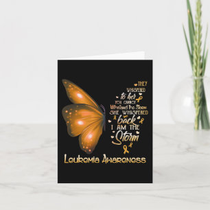 Cartão Sou a Borboleta da Consciência da Leucemia