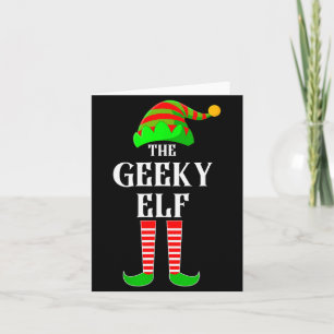 Cartão Sou A Família de Elfos Geek de Roupas Combinando N