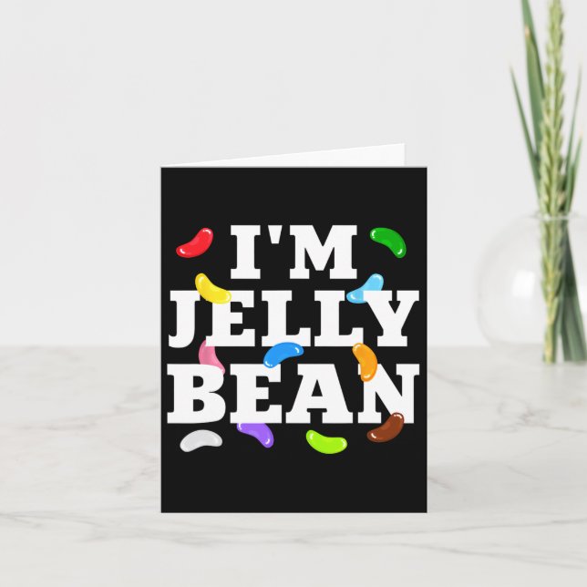 Cartão Sou a Jelly Bean Halloween Candy Costume (Frente)
