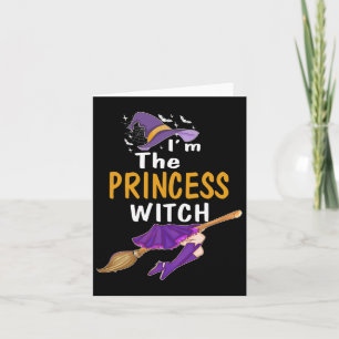 Cartão Sou a Princesa Bruxa de Camisa de Dia das Bruxas.