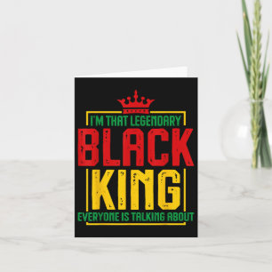 Cartão Sou Aquele Legendário Rei Negro Rei Africano Ameri