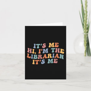 Cartão Sou eu, sou o Bibliotecário de Verão a ler de volt