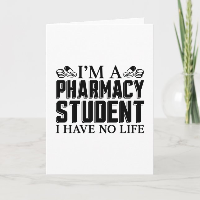 Cartão Sou farmacêutico técnico de farmácia estudante (Frente)