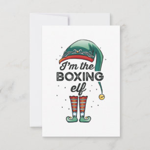 Cartão Sou o Boxing Elf Natal Gift Xmas
