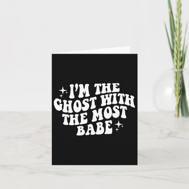 Cartão Sou o Fantasma com a maior Dia de as Bruxas engraç (Frente)
