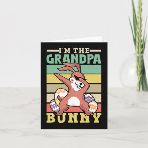 Cartão Sou o vovô Bunny Sayings Happy Egg Páscoa Gra