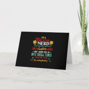 Cartão Sou Um Nerd Ator No Palco Amantes Ator Atriz