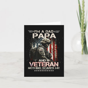 Cartão Sou um pai papai e veterano orgulhoso pai militar