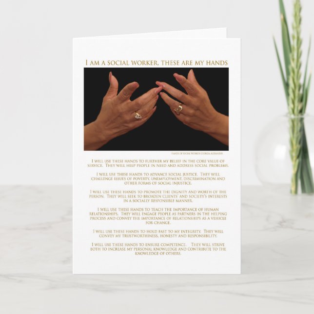 Cartão Sou Um Trabalhador Social, Estes São Os Meus Cartõ (Frente)