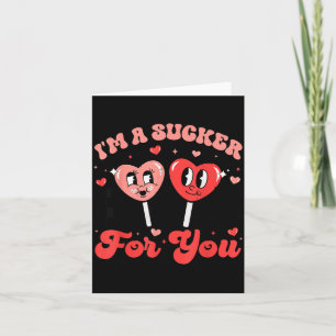 Cartão Sou Um Trouxa Por Você Coração De Doce Groovy Retr