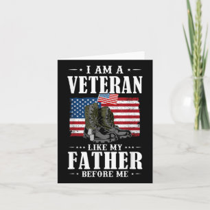 Cartão Sou Um Veterano Como Meu Pai Antes De Mim American