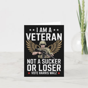 Cartão Sou um veterano, não um mauzão ou um perdedor.