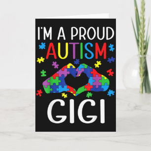 Cartão Sou Uma Avó Orgulhosa do Autismo Dia de Conscienti