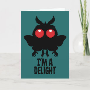 Cartão Sou uma Delícia Mothman Assustadoramente Fofo Críp