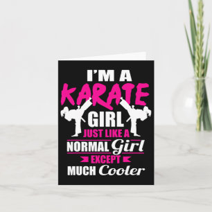 Cartão Sou uma Karate Girl como uma garota, mas mais lega