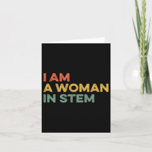 Cartão Sou Uma Mulher No Stem Steminist Science Feminist