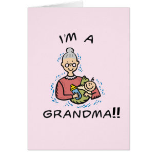 Cartão Sou vovó-avó e bebê