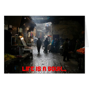 Cartão Souk de C4marraquexe em Marrocos