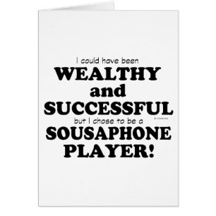 Cartão Sousaphone rico e bem-sucedido