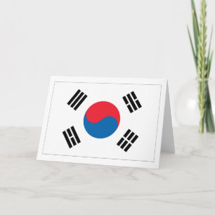 Cartão South Korea Flag