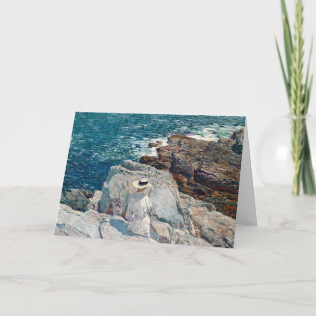 Cartão South Ledges, Appledore | Childe Hassam (Frente)