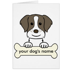 Cartão Spaniel de Brittany personalizado