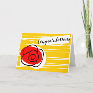 Cartão Spanish Rose Congratulations Text landscape