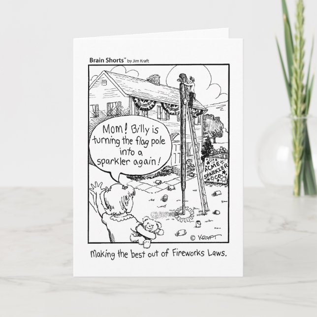 Cartão "Sparkler gigante" por Jim Kraft (Frente)