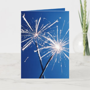 Cartão Sparklers de festa de aniversário