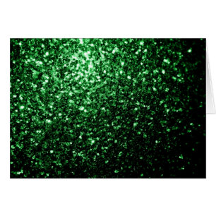 Cartão Sparkles verdes escuro do brilho do encanto bonito