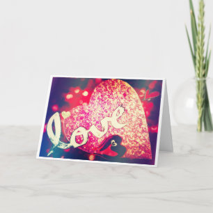 Cartão Sparkly Red Heart I Love You Card