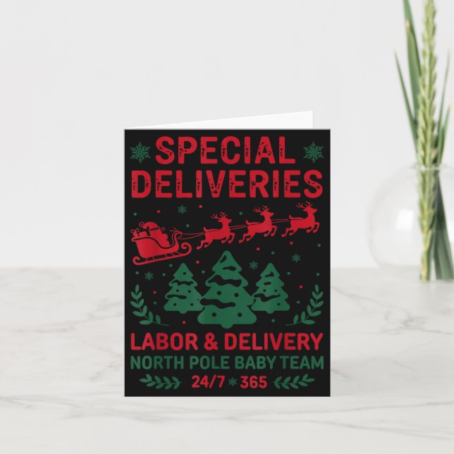 Cartão Special Deliveries Labor And Delivery Baby Nurse C (Frente)